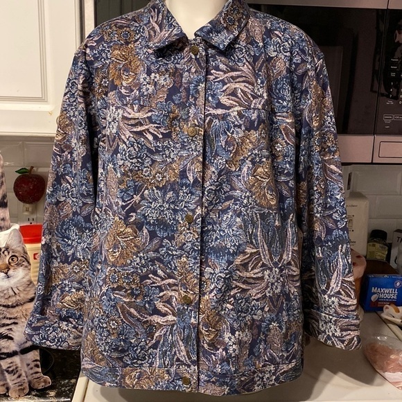 T womens Westbound 11 casual stretch long sleeve plus size denim jacket 3X - Picture 1 of 4